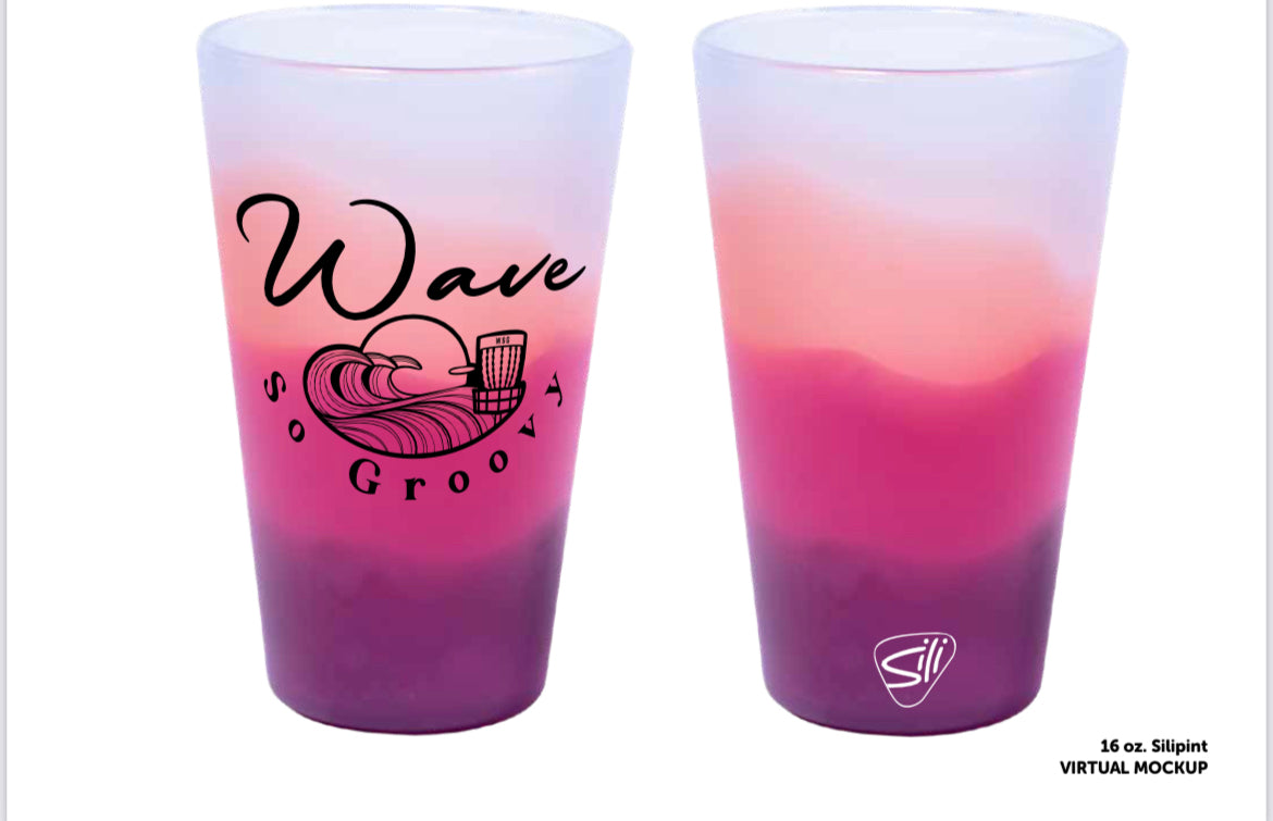 Wave So Groovy Sili Pint 16oz Cups