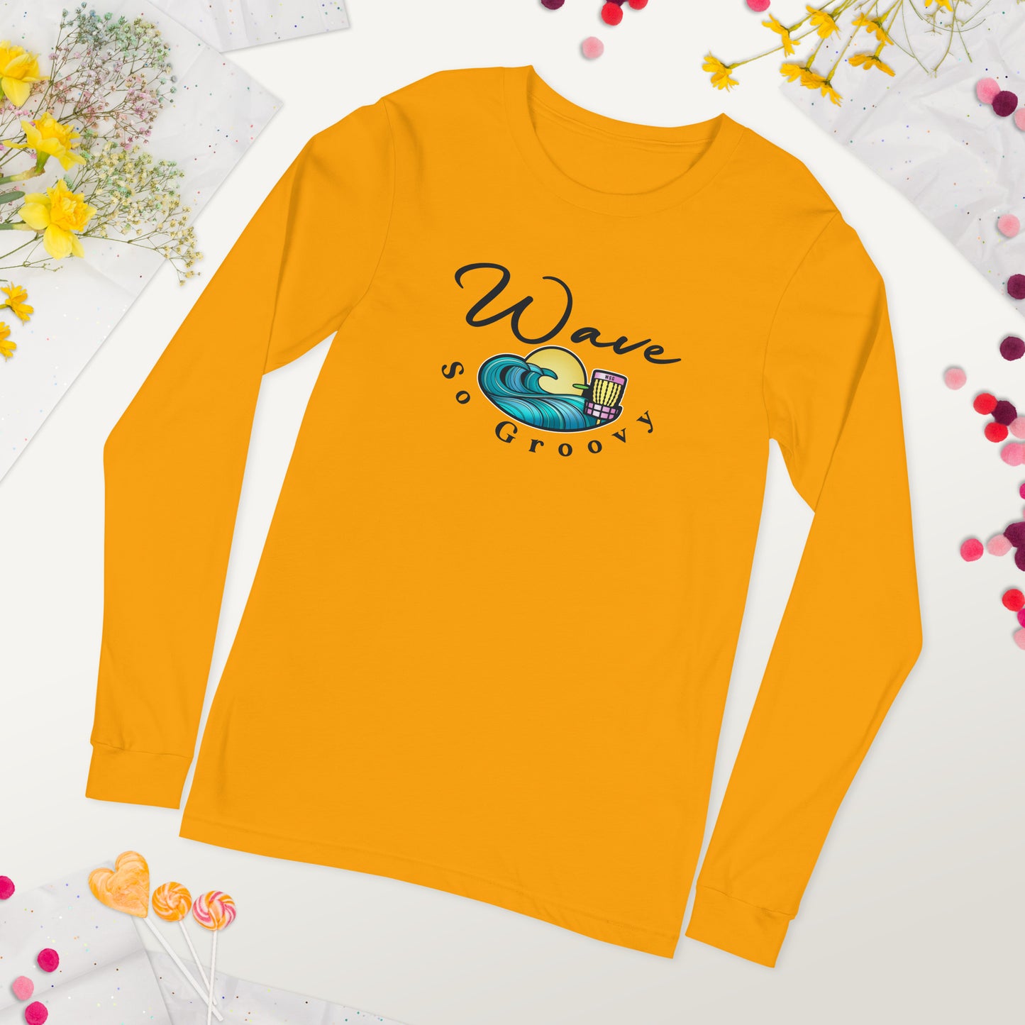 Wave So Groovy Official Long Sleeve T-shirt GroovyDiscs.com