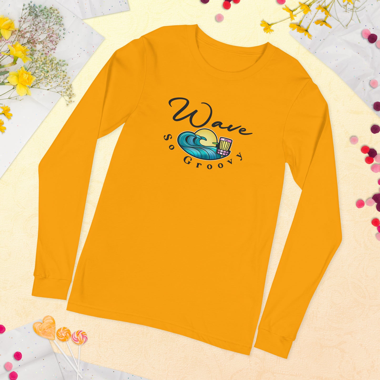 Wave So Groovy Official Long Sleeve T-shirt GroovyDiscs.com