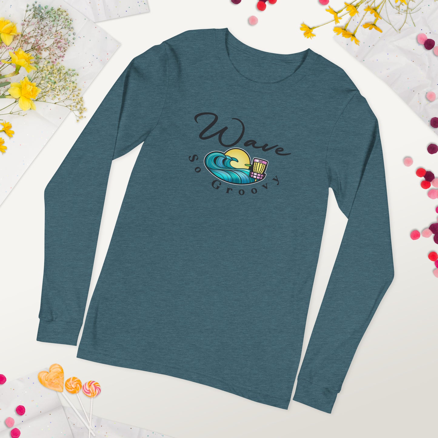 Wave So Groovy Official Long Sleeve T-shirt GroovyDiscs.com