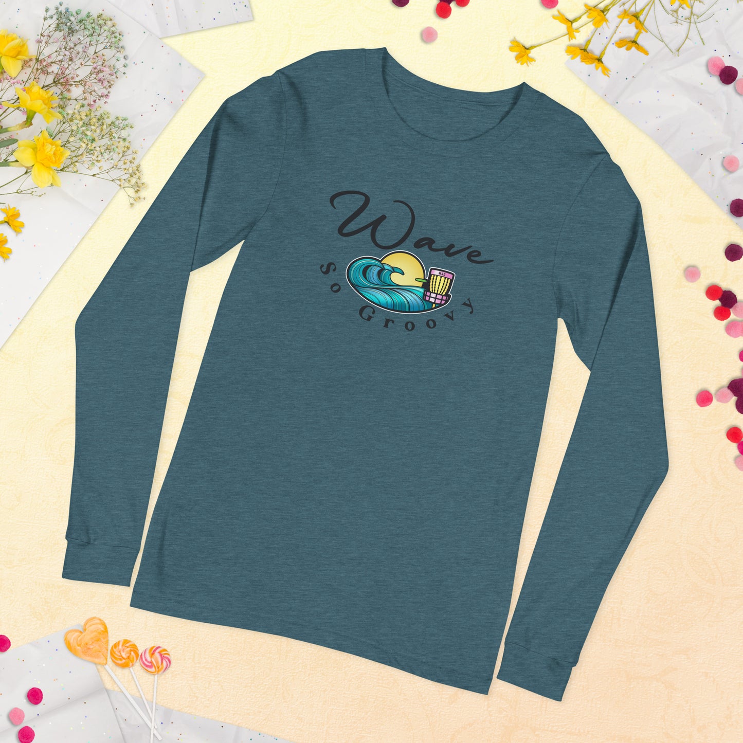Wave So Groovy Official Long Sleeve T-shirt GroovyDiscs.com