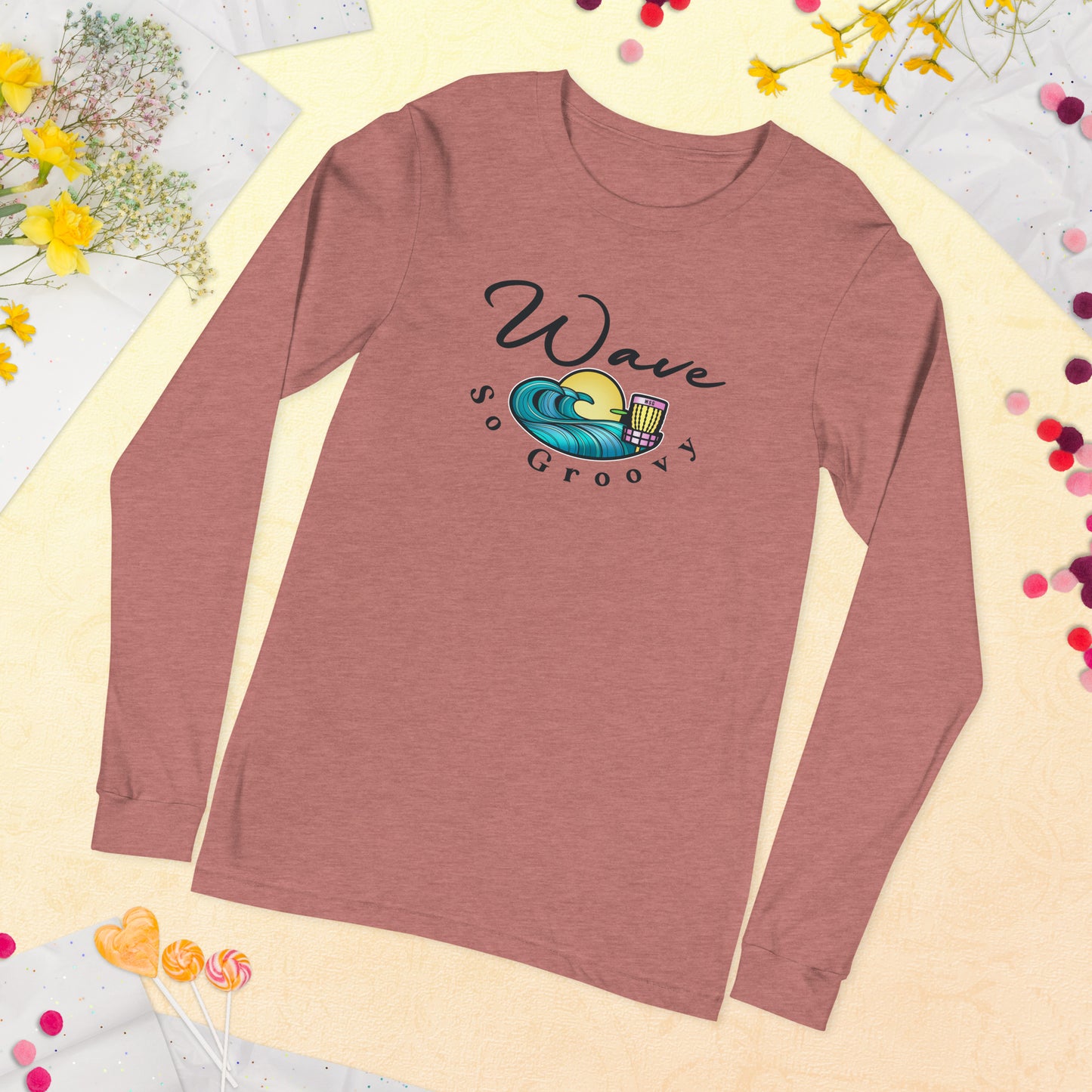 Wave So Groovy Official Long Sleeve T-shirt GroovyDiscs.com