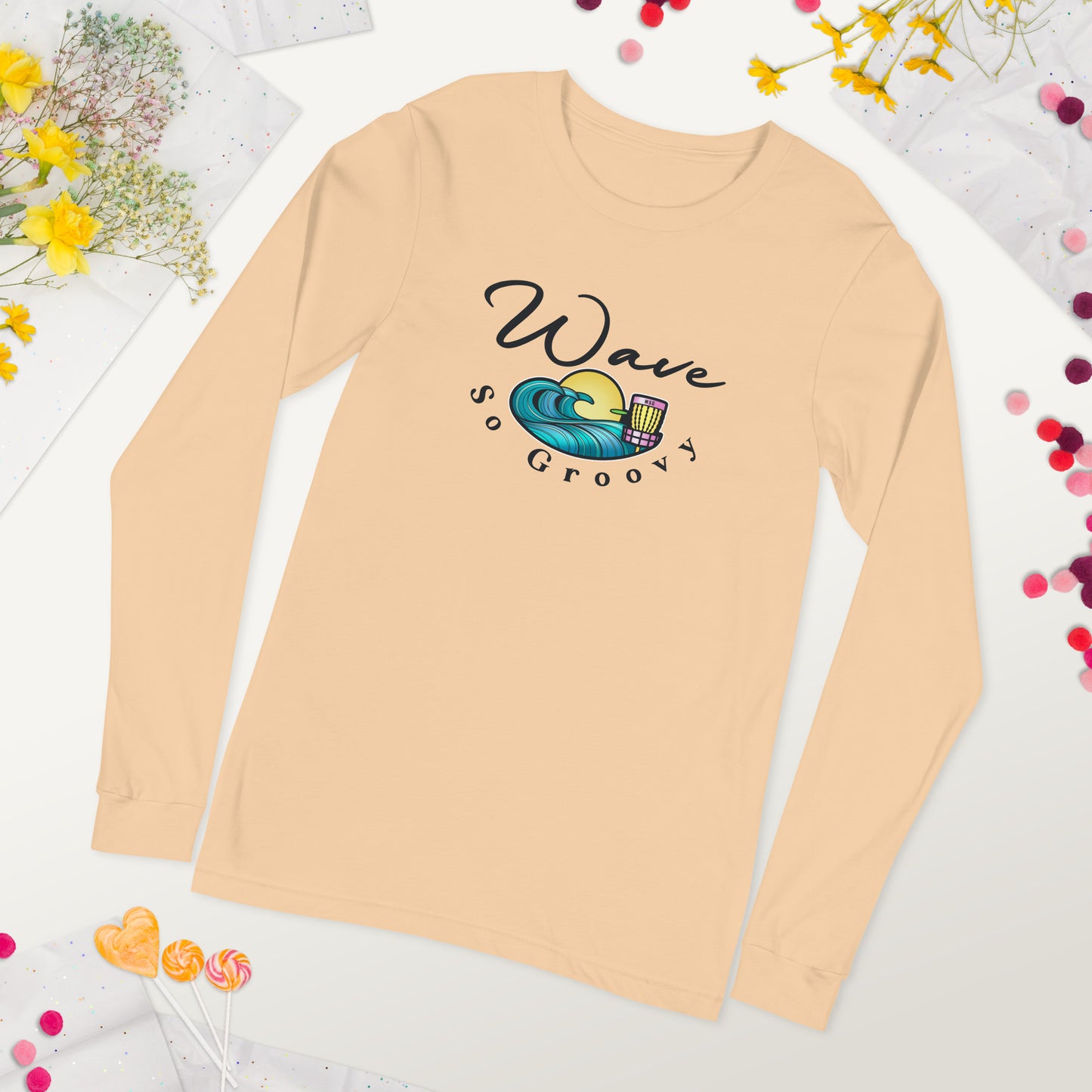 Wave So Groovy Official Long Sleeve T-shirt GroovyDiscs.com