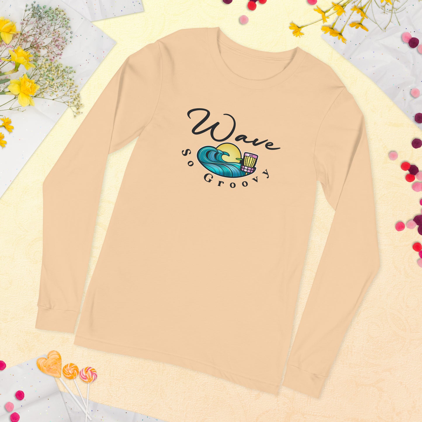 Wave So Groovy Official Long Sleeve T-shirt GroovyDiscs.com