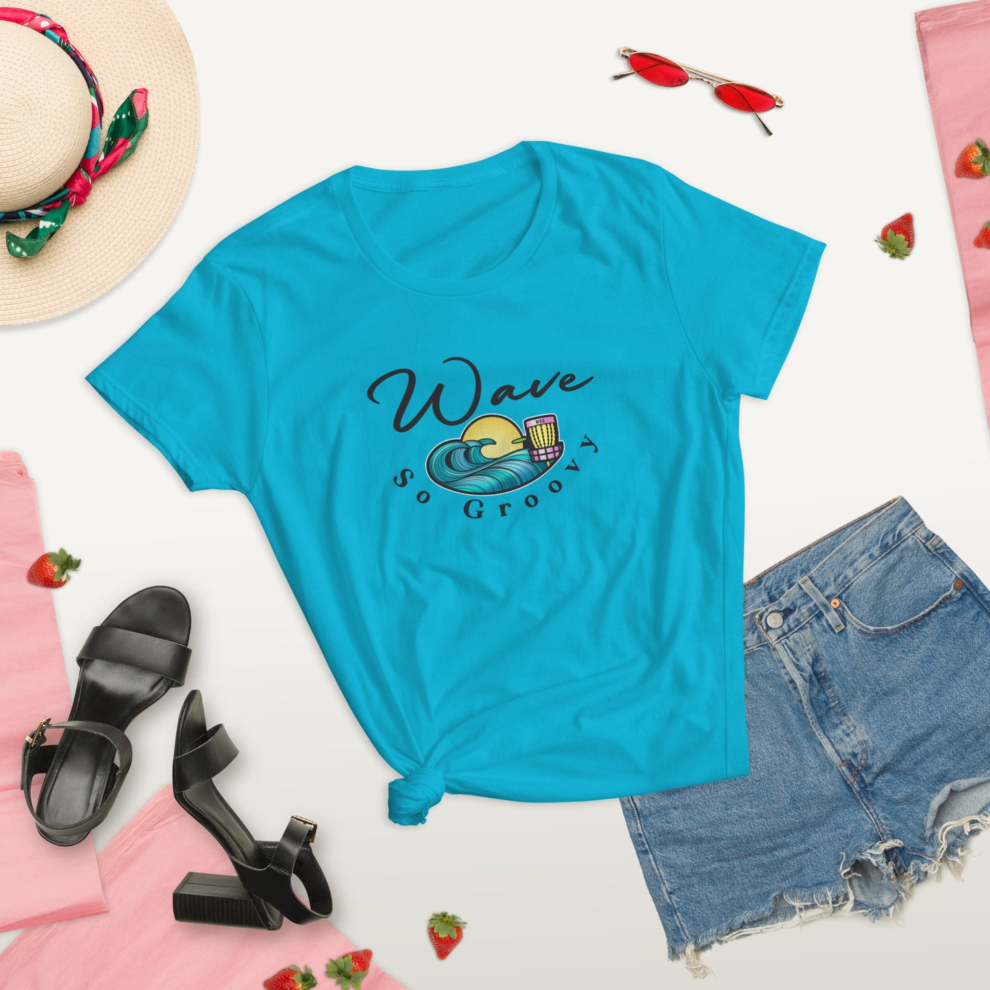 Wave So Groovy Official Women's T-shirt GroovyDiscs.com
