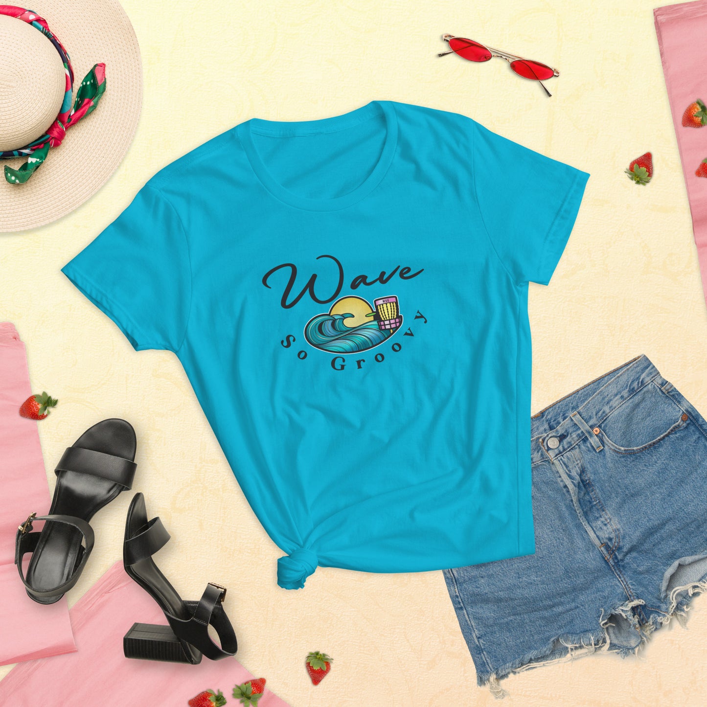 Wave So Groovy Official Women's T-shirt GroovyDiscs.com