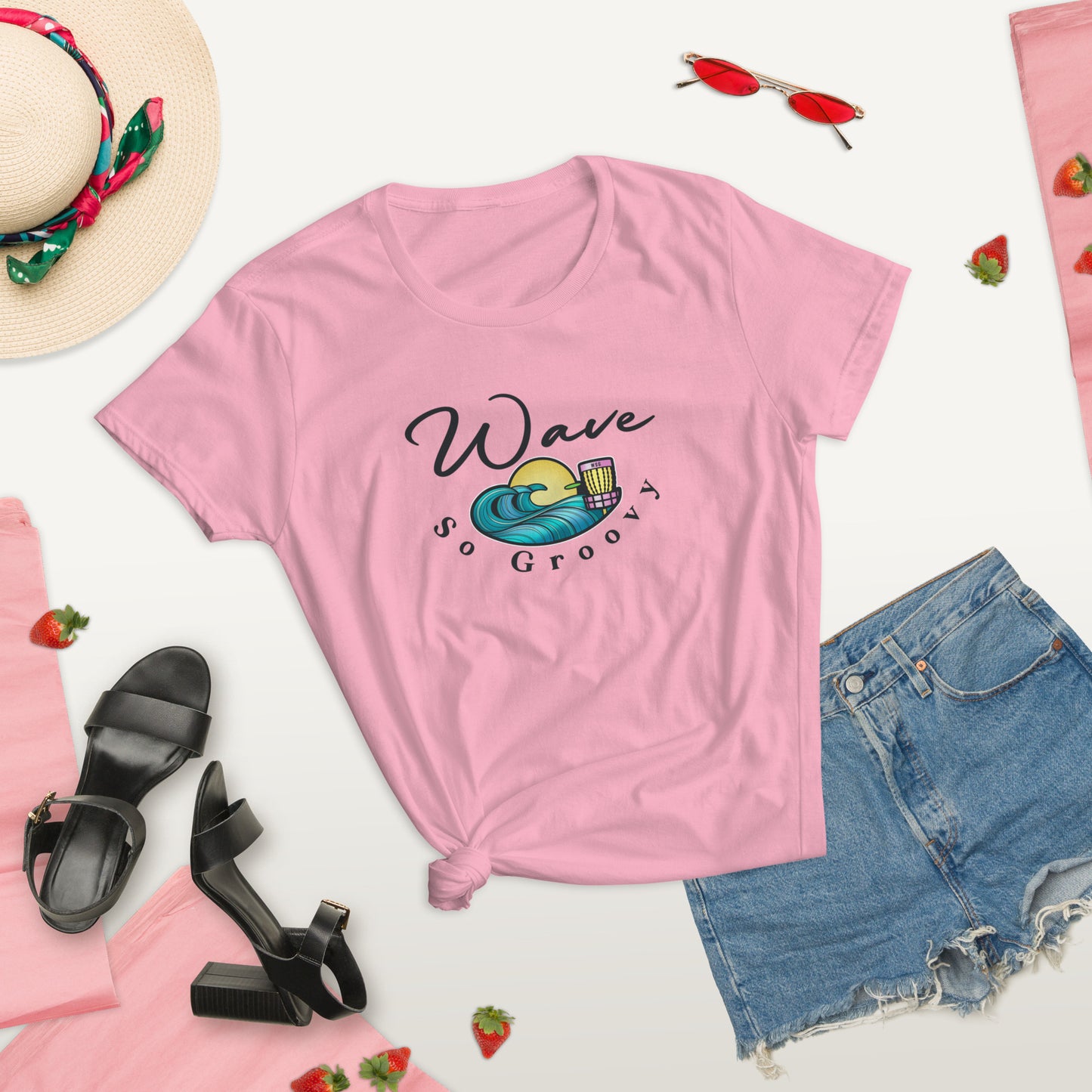 Wave So Groovy Official Women's T-shirt GroovyDiscs.com
