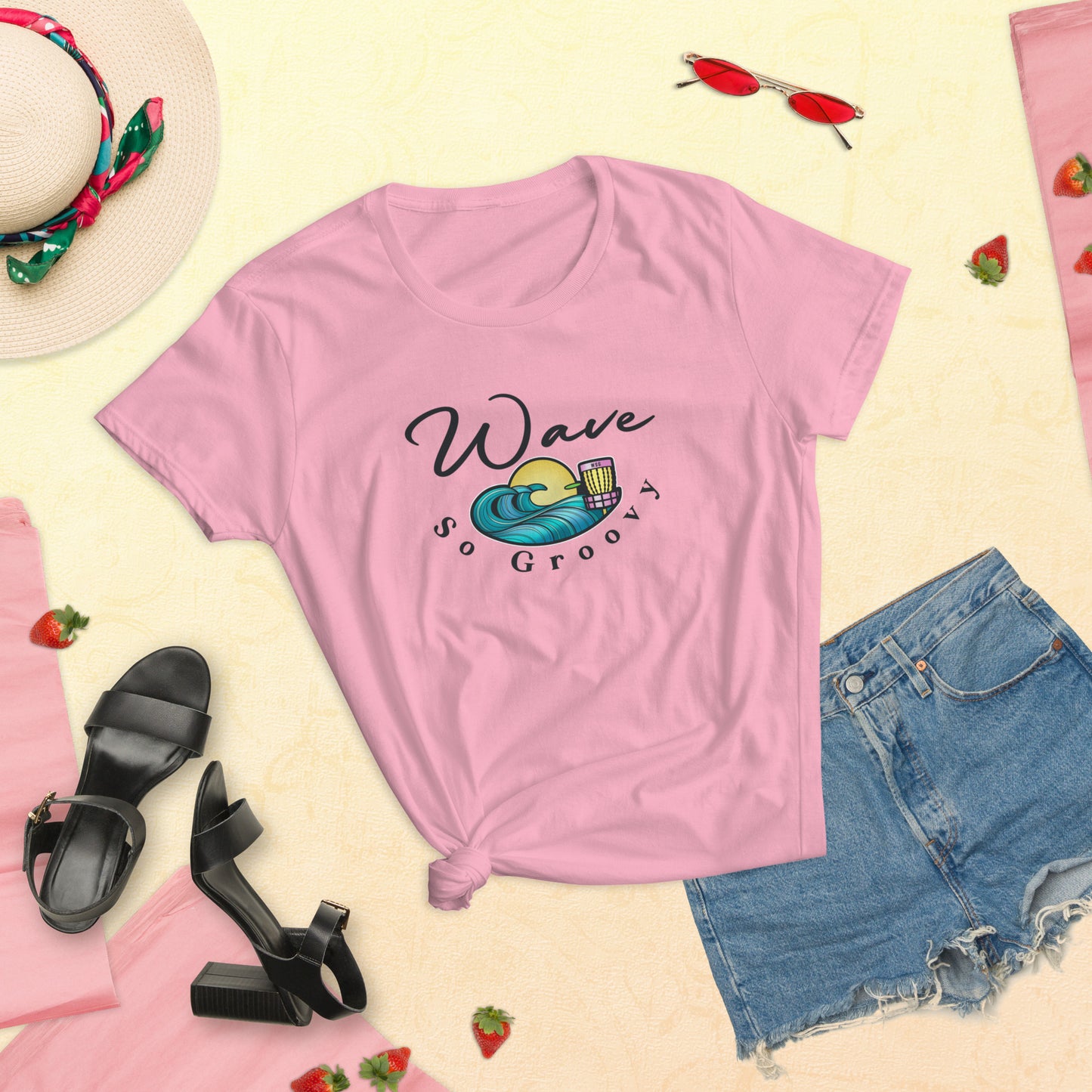 Wave So Groovy Official Women's T-shirt GroovyDiscs.com