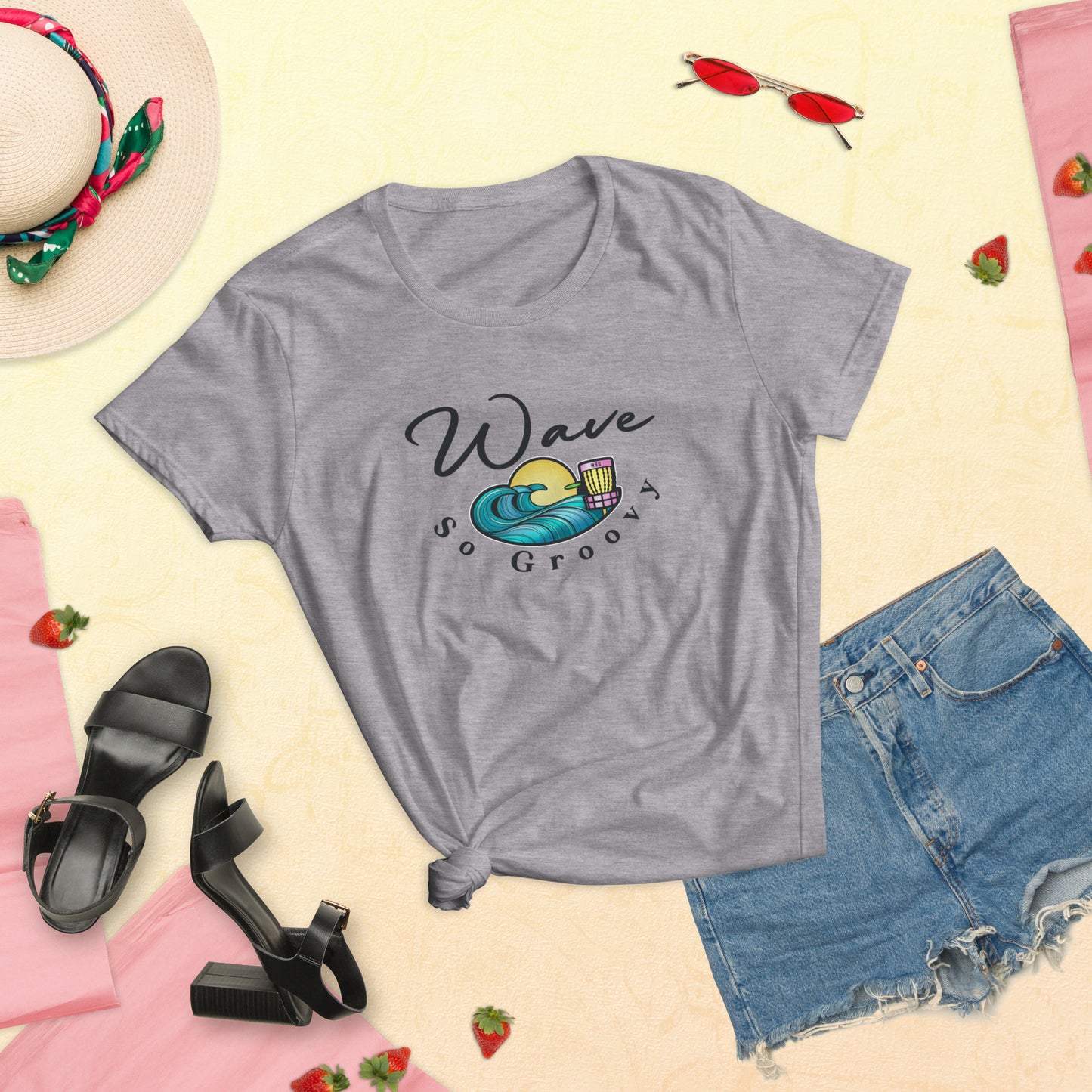 Wave So Groovy Official Women's T-shirt GroovyDiscs.com