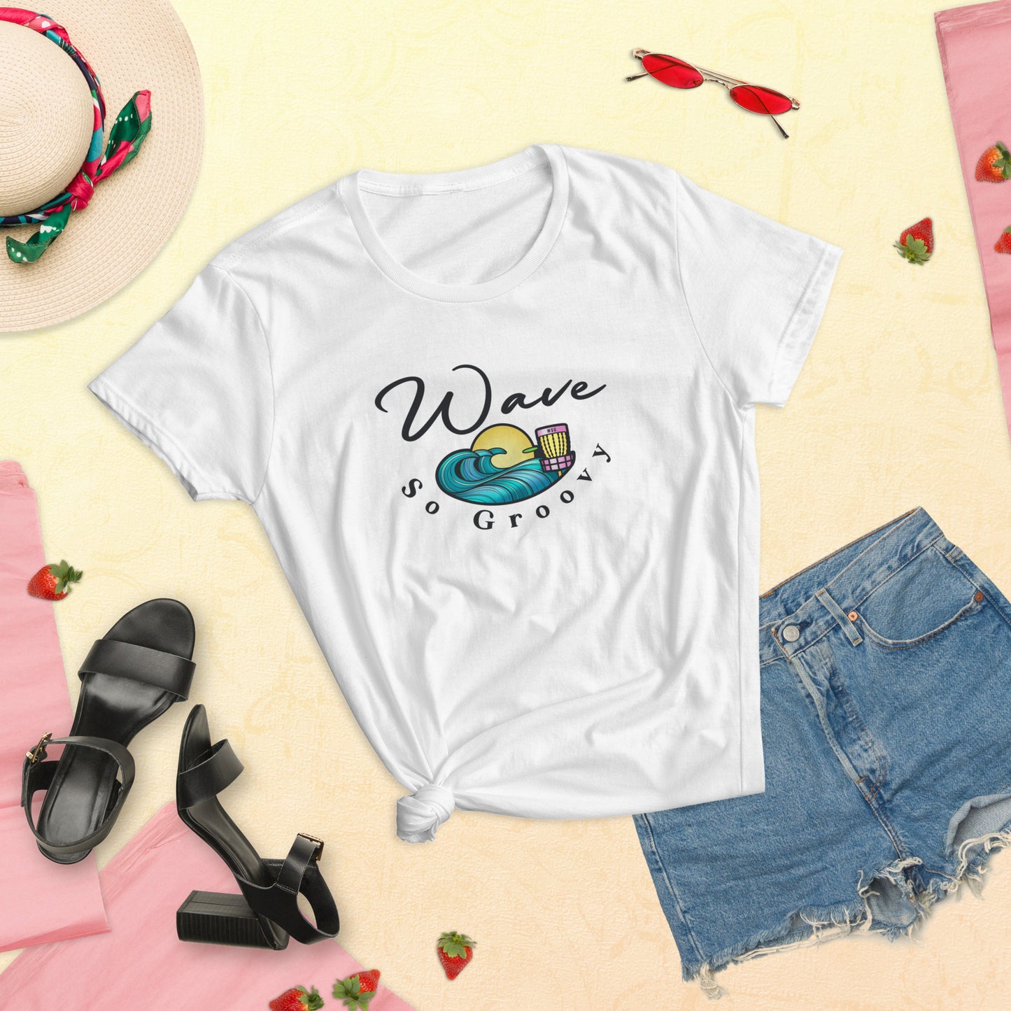 Wave So Groovy Official Women's T-shirt GroovyDiscs.com
